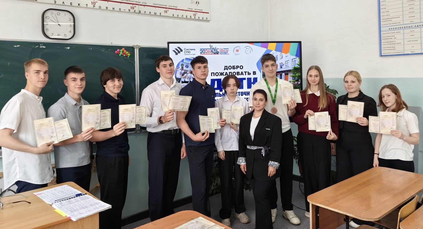 Вручение школьникам сертификатов «Замерщик»